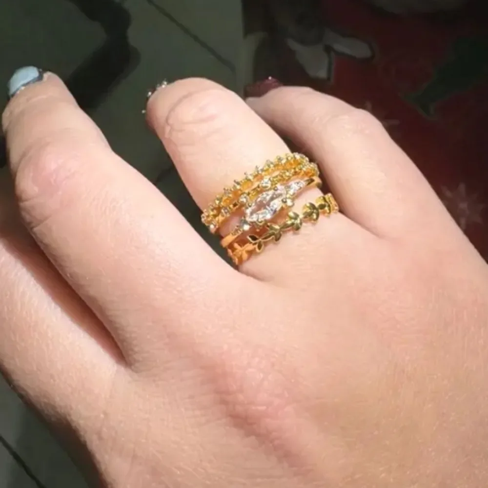 4pc vintage stacking rings sz 9